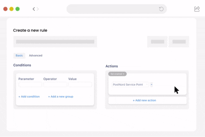 rules based delivery logic in nShift Checkout