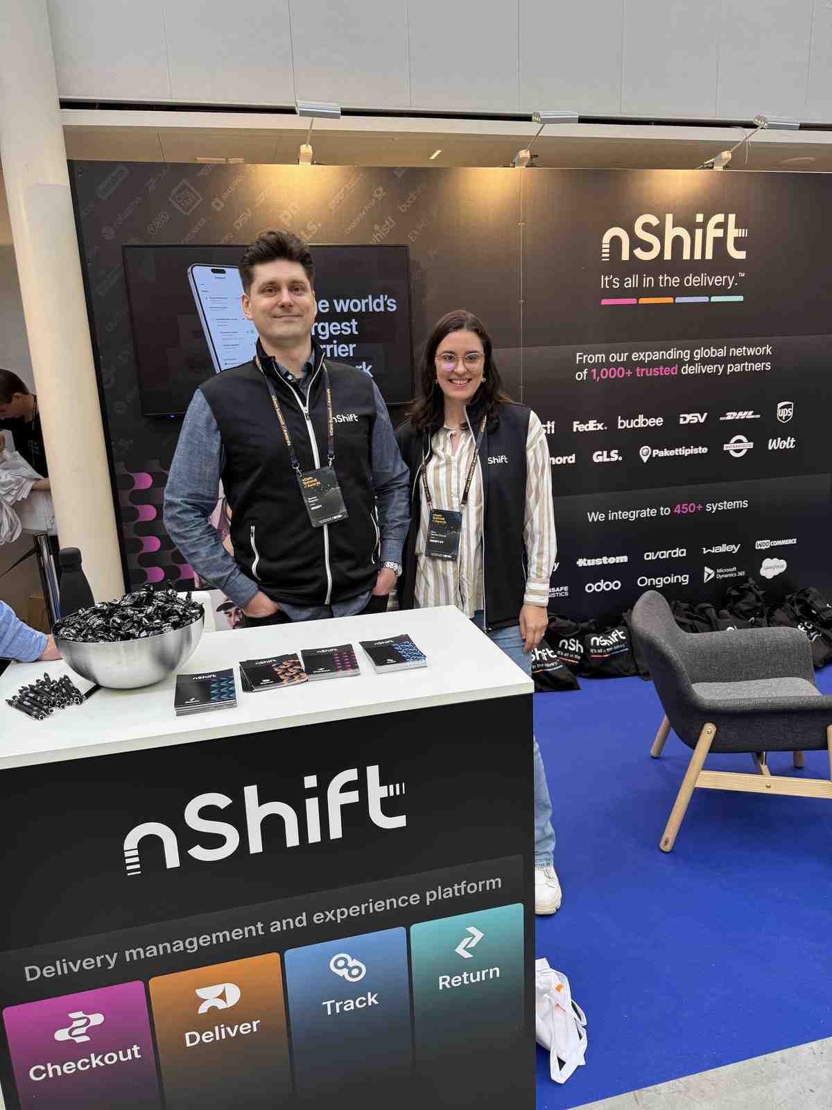 nShift team at the eCom Summit and Awards 2026 booth in Helsinki