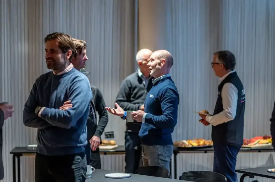 Guests networking at an nShift breakfast seminar