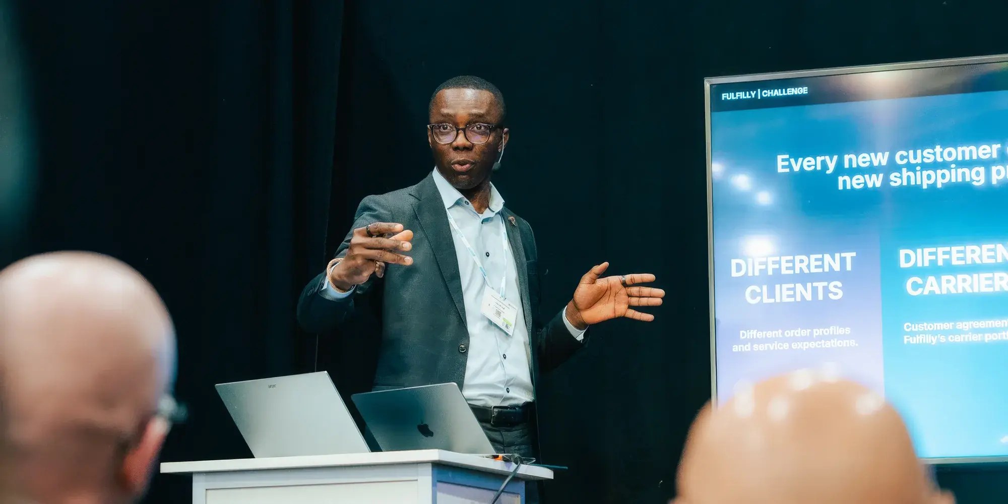 nShift's Frederick Hultman presenting at Logistics & Automation Stockholm 2026