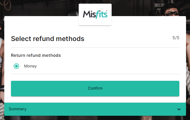 Refund confirmation in the nShift Returns portal