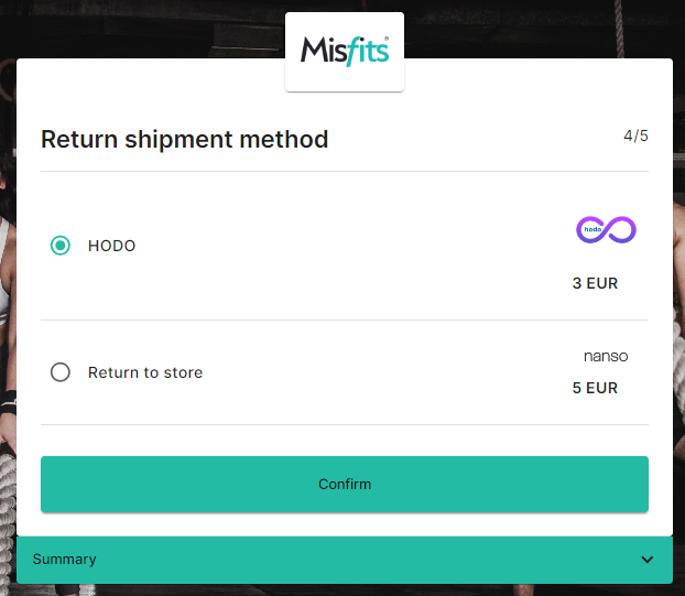 Choosing a return carrier and method in the nShift Returns portal