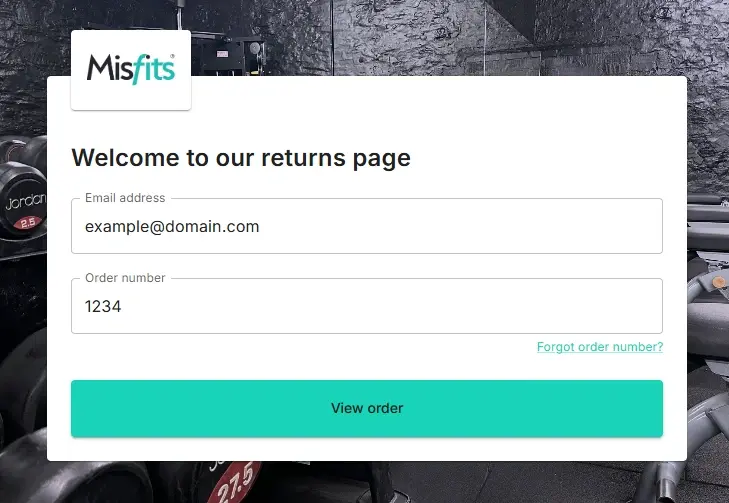Customer starting a return in the nShift Returns self-service portal